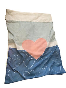 My Twinn comforter Heart Blanket 18” Doll American Girl Bedding Blue Pink