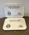 2) US Navy Naval Military Great Lakes Training Center Mess Hall Food Trays 11 91