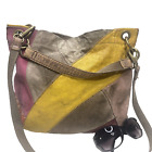 Authentic FOSSIL Leather/Suede *Lyla* Patchwork Crossbody/Shoulder Bag  Hobo