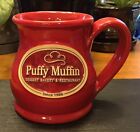 Deneen Pottery Puffy Muffin Mug Red Belly Bakery Ceramic Coffee Cup TN USA 2014