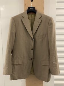 mens ISAIA  brown striped cotton summer jacket 50