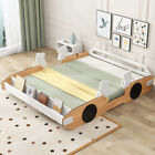 Twin Full Size Platform Bed Frame Car-Shaped Kids Bed Solid Wood Daybed Sofa Bed