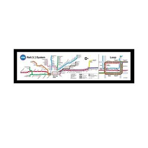 Framed Canvas - CTA Full Rail Map