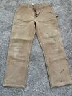 Carhartt Double Knee Work Pants Original Fit 34x32 RN#14806 DISTRESSED USA Made