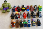 LEGO Minifigures Misc Lot of 22 Marvel and DC Figures with Hulk Big Fig