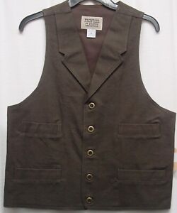 BROWN Frontier Classics Old West Victorian 1883 style mens single breasted vest