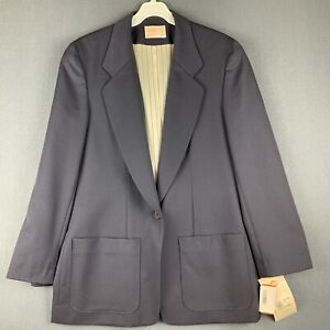 Pendleton Blazer Jacket Womens 8 100% Wool Lined VTG 80s Gray Stylish Classy NWT