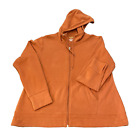 Tek Gear Mens 2XL Ultra Soft Fleece Burnt Orange Hoodie Full Zip