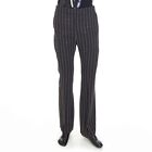 CELINE 2400$ Flared Cropped Pants In Viscose Sablé - Studded Stripes