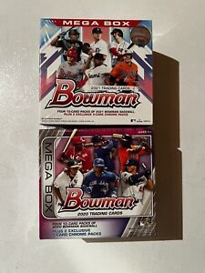 (2) Box Lot Of Bowman Mega Boxes Topps Baseball (1) 2020 (1) 2021 Factory Sealed