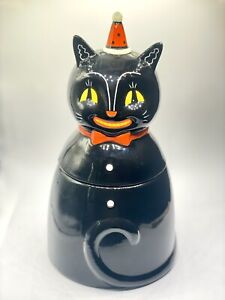Johanna Parker Carnival Cottage Halloween Jack The Cat Cookie Jar
