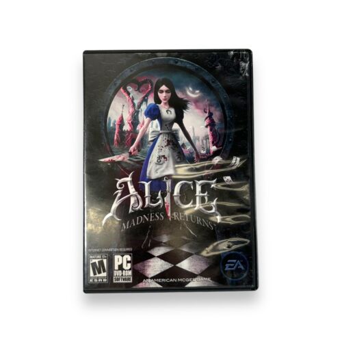 Alice: Madness Returns (PC, 2011) Includes Disc, Case, & Paperwork w/Serial Key