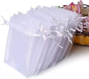 100PCS 5X7 Inch Organza Gift Bags Jewelry Party Wedding Favor Drawstring Pouch