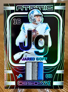 2023 PANINI OBSIDIAN JARED GOFF ATOMIC MATERIALS GREEN PARALLEL #24/25