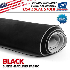 Suede Headliner Black Fabric Material 120