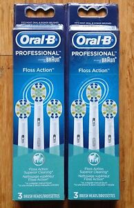 GENUINE 6 ORAL-B Floss Action TRIUMPH Replacement Toothbrush Tooth Brush Heads