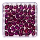 Natural Rhodolite Garnet Untreated Gemstones Wholesale Lot 30 Pcs 6x4mm Oval Cut