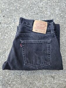 Vintage Levis 501 Button Fly Black Jeans Size 36 X 34 Made In USA