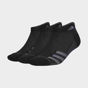 3 Pair Adidas Superlite Low Cut Socks, Men's Shoe Size 12-15, XL, Black, L20 P
