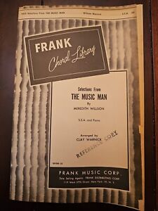 New ListingVintage 1959 The Music Man Sheet Frank Choral Library Meredith Willson Warnick