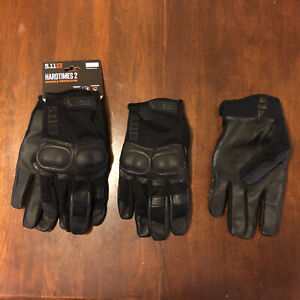 2 PAIRS of 5.11 Tactical Hard Times 2 Gloves Black XXL Brand NEW RR $90