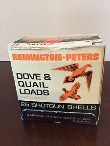 New ListingVintage Remington-Peters Dove & Quail Loads Empty 12 GA Shotgun Shell Box
