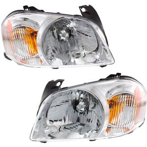 Headlight Set For 2005-2006 Mazda Tribute Left and Right With Bulb 2Pc