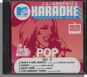 Karaoke CD+G - MTV Pop Hits Vol  2 -  New Singing Machine CD! What a Girl Wants