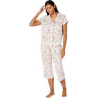 Karen Neuburger Short Sleeve Girlfriend Top and Cozy Bottom Pajama Set,