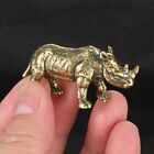 Brass Rhinoceros Figurines Small Statue Home Ornaments Animal Figurines Gift