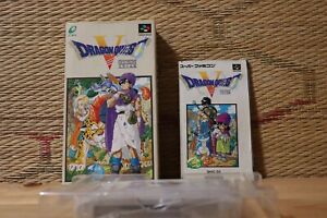 Dragon Quest 5 w/box manual Nintendo Super Famicom SFC Very Good- Condition!