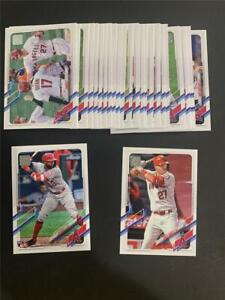 2021 Topps Los Angeles Angels Team Set Series 1 2 Update 27 Cards Jo Adell RC