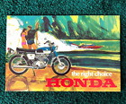 ORIG 1968 HONDA MOTORCYCLE BROCHURE CB77 305 DREAM CB-450 CL-350 TRAIL 90 SUPER