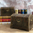 New ListingVintage Wooden Pirate Treasure Chest Box Trinket Keepsake Storage Case with Lock