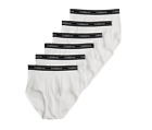 Men's Croft & Barrow 6-pack Solid Full-Cut Briefs 100% Cotton Underwear - White