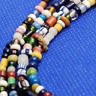 African Trade Beads Seed Glass Venitian Multi Color Ghana Vintage 48