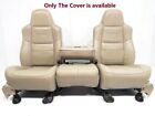 2002 2003  Ford F250 F350 Lariat Super Duty Perforated LEATHER Seat Cover in Tan (For: 2002 Ford F-350 Super Duty Lariat 7.3L)