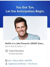 New ListingNetflix Is A Joke-Tom Brady Roast, live Taping 2 Floor Aisle Seats.