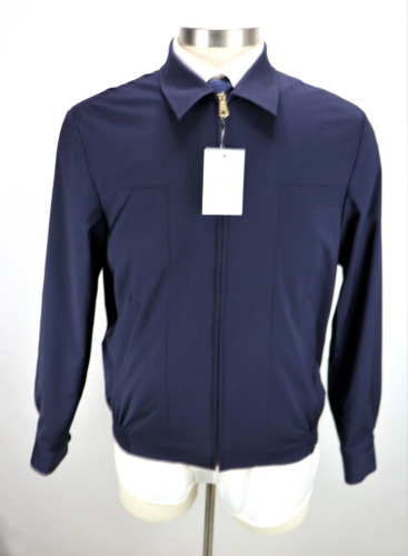 Paul Smith Blouson Jacket Men's Small Travel Wool Blend Full Zip Navy Blue $895