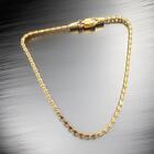 SOLID 14K YELLOW GOLD 1.3mm FLAT SCROLL LINK 7
