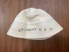 Vintage WW2 US Navy Dixie Cup Hat Bucket Style Sailor STORHOFF Stencil Named