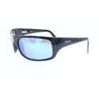 Maui Jim Peahi MJ 202-02 Square Black Sunglasses Blue Polarized Lenses 65mm