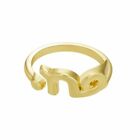 Gold Plated 12 Constellation Zodiac Adjustable Ring Women Couple Jewelry Gift