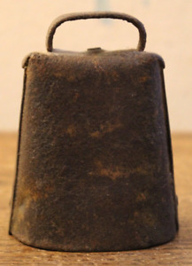 Vintage Metal Cow Bell Metal with Seam on Each Side
