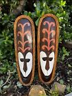 Hand carved wooden tribal tiki wall hangings from Lombok island-21x7 inches