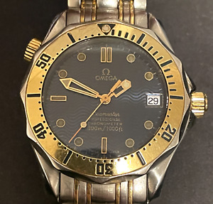 Omega Seamaster Automatic Men's Watch 2455.80.00 Gold Bezel 300M Professional