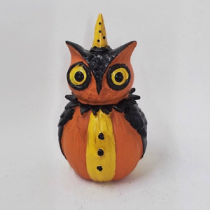 Johanna Parker Pumpkin Peeps Halloween Owl Figurine New