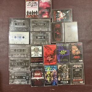 Death Metal Cassette Tapes Mixed Lot Of 20 Pictures Show Titles Of Cassettes!!!