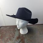 Vintage STETSON Black 4X Beaver Western Cowboy Hat F2020 IPRA 7 3/8 XXXX