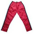Vintage 80s Red Ski Pants Adult Size XL Ankle Zip No Pockets